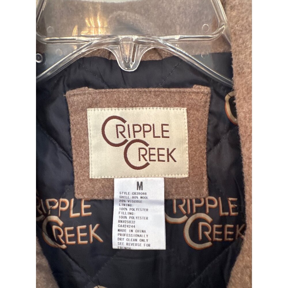 Cripple Creek Brown Wool Blend Western Snap Button Vest Size Medium - Picture 2 of 9